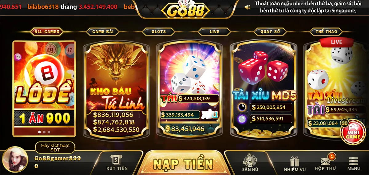 Blackjack game bài đổi thưởng go88