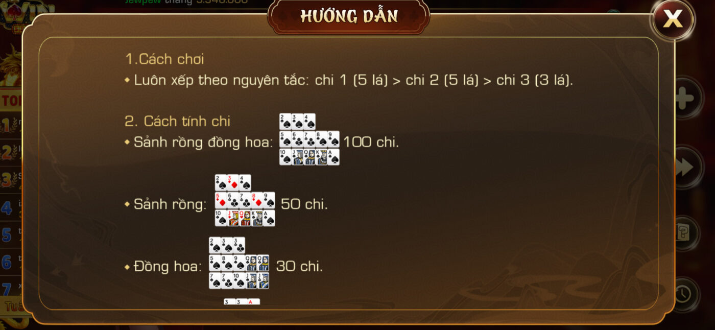 Luật chơi bài tiến lên đếm lá tại game đổi thưởng