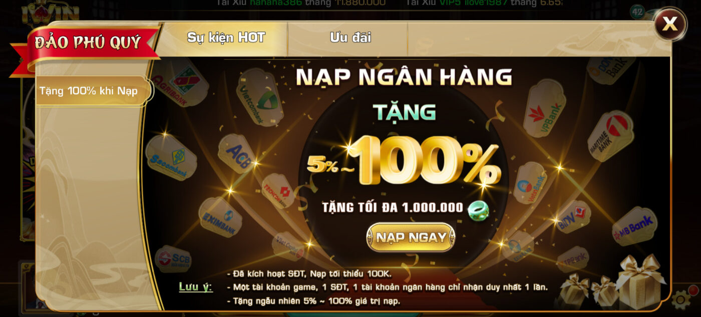 Các khuyến mãi khác tại game đổi thưởng trực tuyến game đổi thưởng